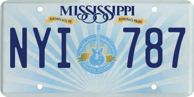 MS license plate NYI787
