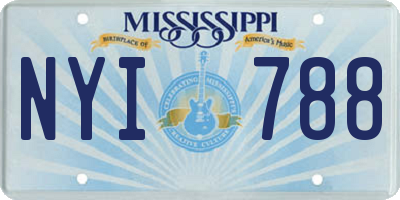 MS license plate NYI788