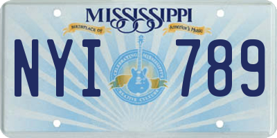 MS license plate NYI789