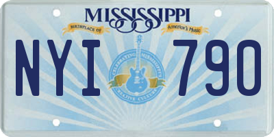 MS license plate NYI790