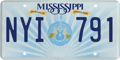 MS license plate NYI791