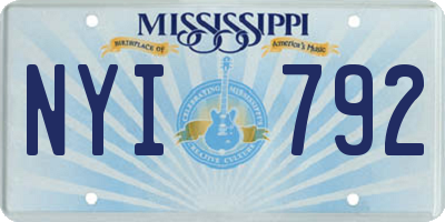 MS license plate NYI792
