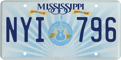 MS license plate NYI796