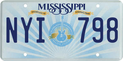 MS license plate NYI798