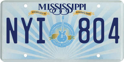 MS license plate NYI804