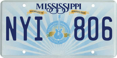 MS license plate NYI806
