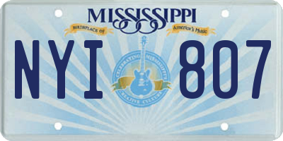MS license plate NYI807