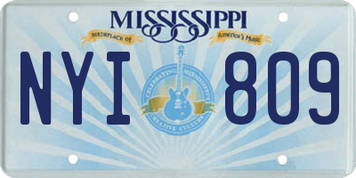 MS license plate NYI809