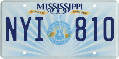 MS license plate NYI810