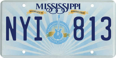 MS license plate NYI813