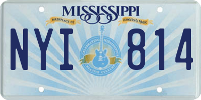 MS license plate NYI814
