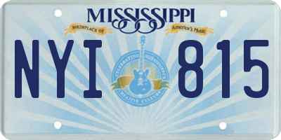 MS license plate NYI815