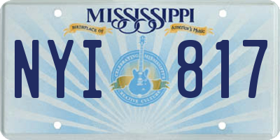 MS license plate NYI817