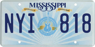 MS license plate NYI818