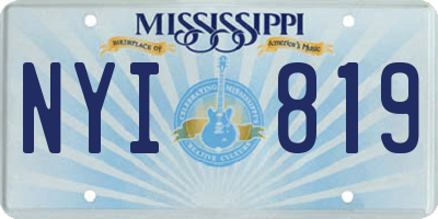MS license plate NYI819