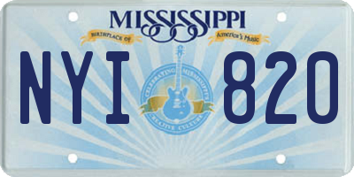 MS license plate NYI820