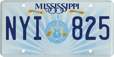 MS license plate NYI825