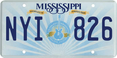 MS license plate NYI826