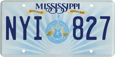 MS license plate NYI827
