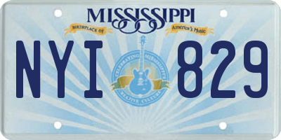 MS license plate NYI829