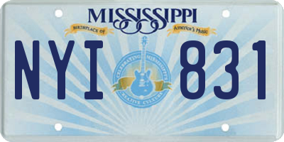 MS license plate NYI831