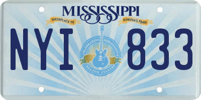 MS license plate NYI833