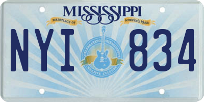 MS license plate NYI834