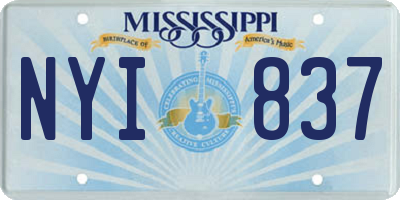 MS license plate NYI837