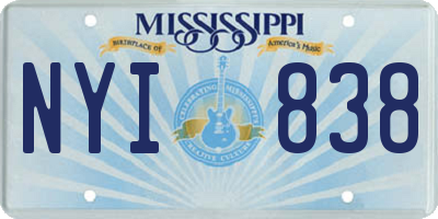 MS license plate NYI838