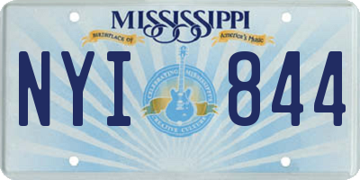 MS license plate NYI844