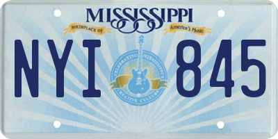 MS license plate NYI845