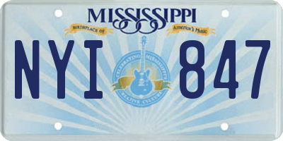 MS license plate NYI847