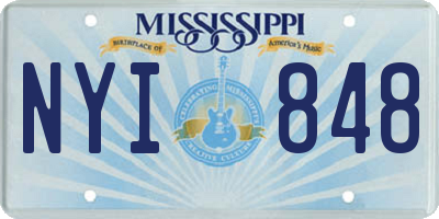 MS license plate NYI848