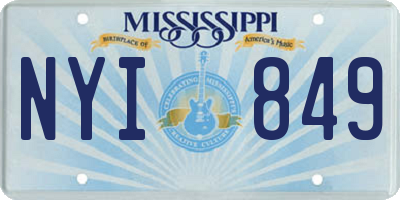 MS license plate NYI849