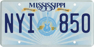 MS license plate NYI850