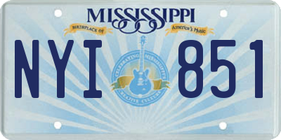 MS license plate NYI851