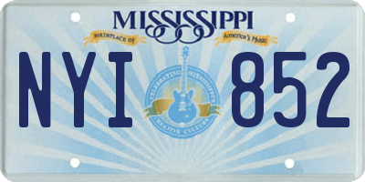 MS license plate NYI852