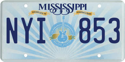 MS license plate NYI853