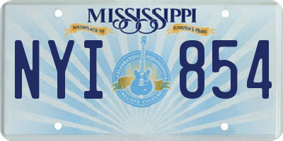 MS license plate NYI854