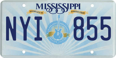 MS license plate NYI855
