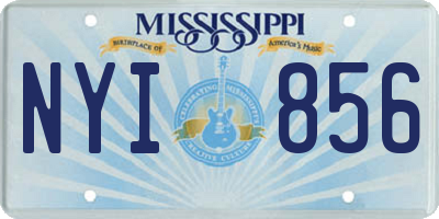 MS license plate NYI856