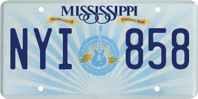 MS license plate NYI858