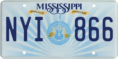 MS license plate NYI866