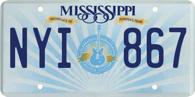 MS license plate NYI867