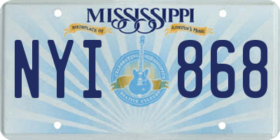 MS license plate NYI868