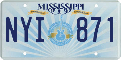 MS license plate NYI871