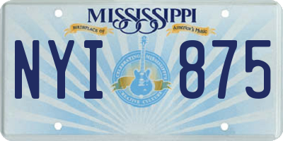 MS license plate NYI875