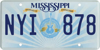 MS license plate NYI878