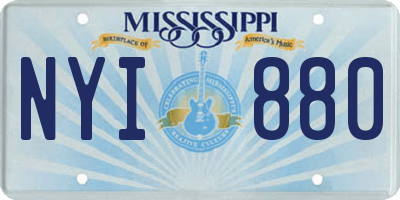 MS license plate NYI880