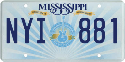 MS license plate NYI881